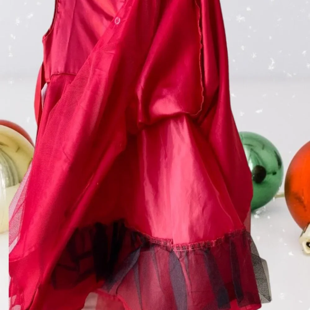 Holiday Editions Girl's Sleeveless Red Floral Dress - Picture 7 of 10